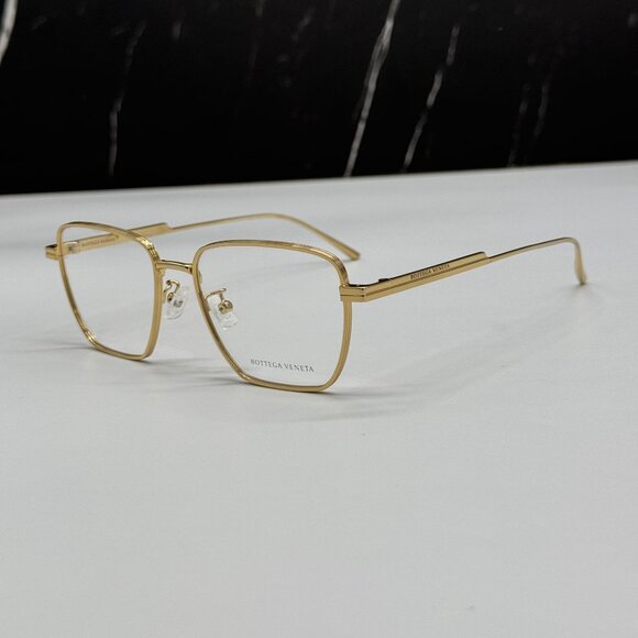 NEW BOTTEGA VENETA BV1015O 002 GOLD UNISEX EYEGLASSES BOTTEGA VENETA - Picture 2 of 11
